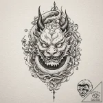 Tattoo design, calligraphic lines that seem t… – tattoo sketch (№1751511518_0, 03.07.2025 02:58) — tattoovalue.net