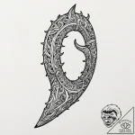 Tattoo design, a single viking drinking horn,… – tattoo sketch (№1751512680_0, 03.07.2025 03:18) — tattoovalue.net