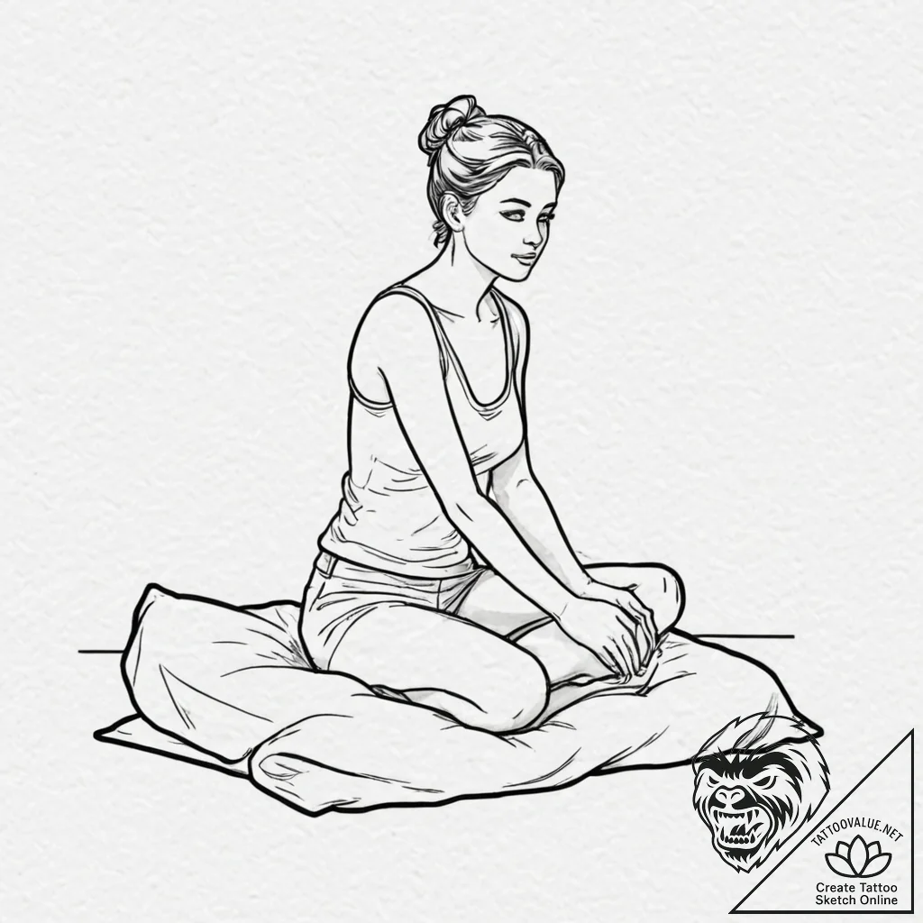Tattoo design, handpoke style, a simple drawi... - tattoo sketch (№1751512761_0, 03.07.2025 03:19) — tattoovalue.net