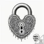 Tattoo design, a lock, but the keyhole is the… – tattoo sketch (№1751513418_0, 03.07.2025 03:30) — tattoovalue.net