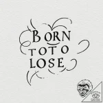 Tattoo design, handpoke style, the words “bor… – tattoo sketch (№1751516880_0, 03.07.2025 04:28) — tattoovalue.net