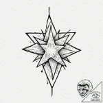 Tattoo design, handpoke style, a messy, scrib… – tattoo sketch (№1751517135_0, 03.07.2025 04:32) — tattoovalue.net