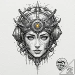 Tattoo design, helm of awe (aegishjalmur) int… – tattoo sketch (№1751517469_0, 03.07.2025 04:37) — tattoovalue.net