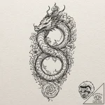 Tattoo design, a human spine, but it’s bent i… – tattoo sketch (№1751517797_0, 03.07.2025 04:43) — tattoovalue.net