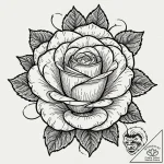 Tattoo design, a classic rose, but its petals… – tattoo sketch (№1751518132_0, 03.07.2025 04:48) — tattoovalue.net