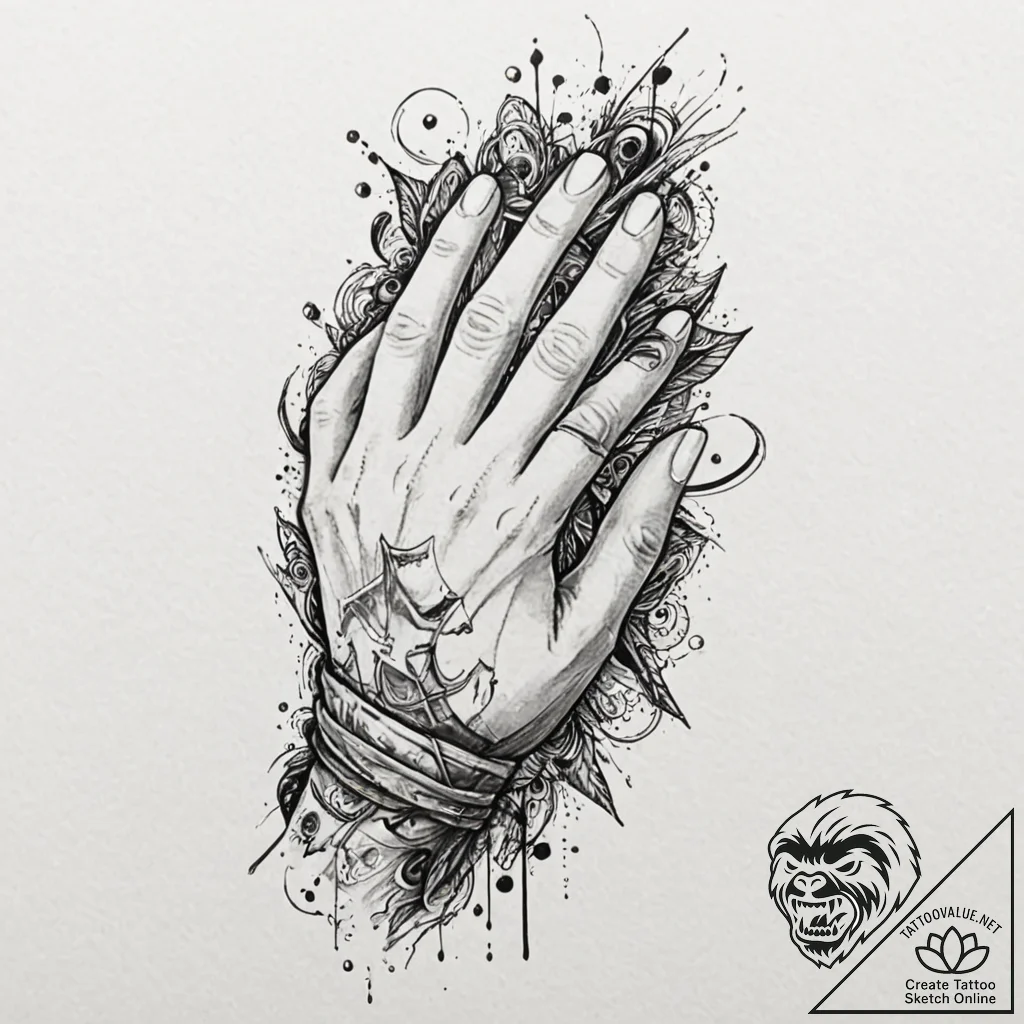 Tattoo sleeve design, the mangaka's hand, a c... - tattoo sketch (№1751518964_0, 03.07.2025 05:02) — tattoovalue.net