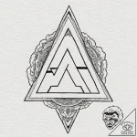 Tattoo design, a single futhark rune, drawn a… – tattoo sketch (№1751520002_0, 03.07.2025 05:20) — tattoovalue.net