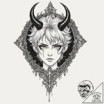 (aesthetic of berserk, claymore, devilman cry… – tattoo sketch (№1751521169_0, 03.07.2025 05:39) — tattoovalue.net