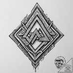 Tattoo design, a collage of viking symbols (v… – tattoo sketch (№1751521993_0, 03.07.2025 05:53) — tattoovalue.net