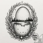 Tattoo design, an artillery shell, cracked op… – tattoo sketch (№1751522963_0, 03.07.2025 06:09) — tattoovalue.net