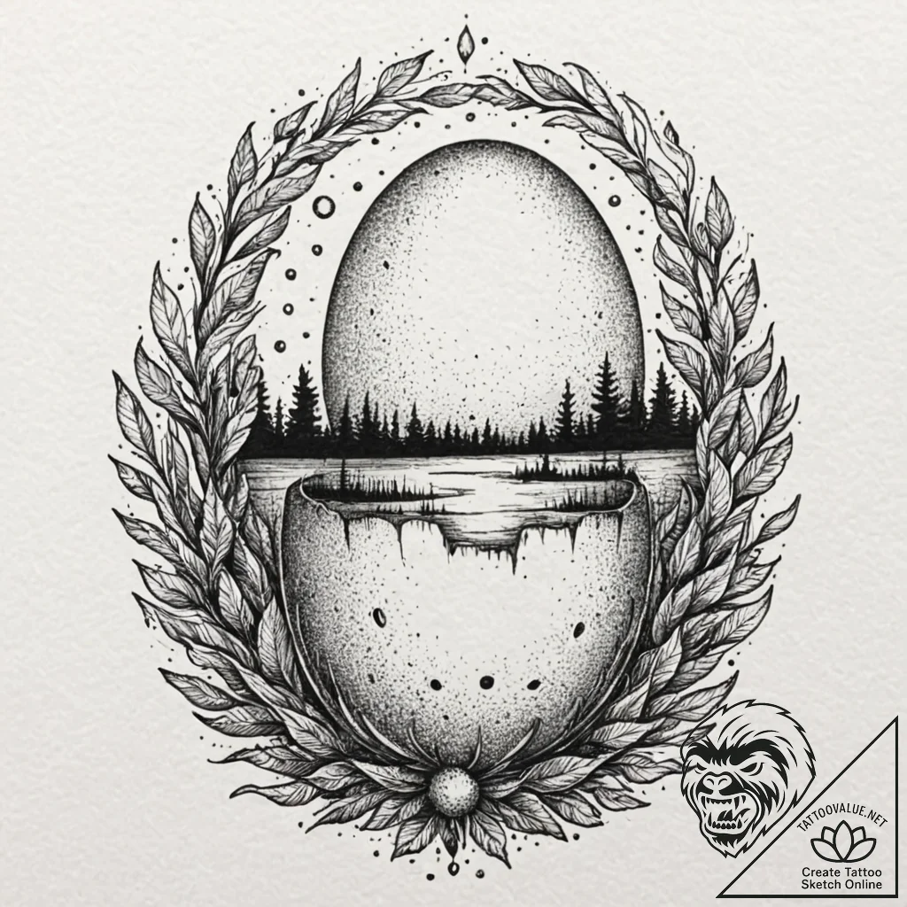 Tattoo design, an artillery shell, cracked op... - tattoo sketch (№1751522963_0, 03.07.2025 06:09) — tattoovalue.net
