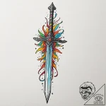 Tattoo design, handpoke style, a simple pixel… – tattoo sketch (№1751523552_0, 03.07.2025 06:19) — tattoovalue.net
