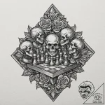 Tattoo design, a group of soldiers, depicted… – tattoo sketch (№1751524300_0, 03.07.2025 06:31) — tattoovalue.net