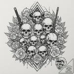 Tattoo design, a battle scene from a classic… – tattoo sketch (№1751524544_0, 03.07.2025 06:35) — tattoovalue.net