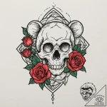 Tattoo design, handpoke style, a mouse cursor… – tattoo sketch (№1751524716_0, 03.07.2025 06:38) — tattoovalue.net