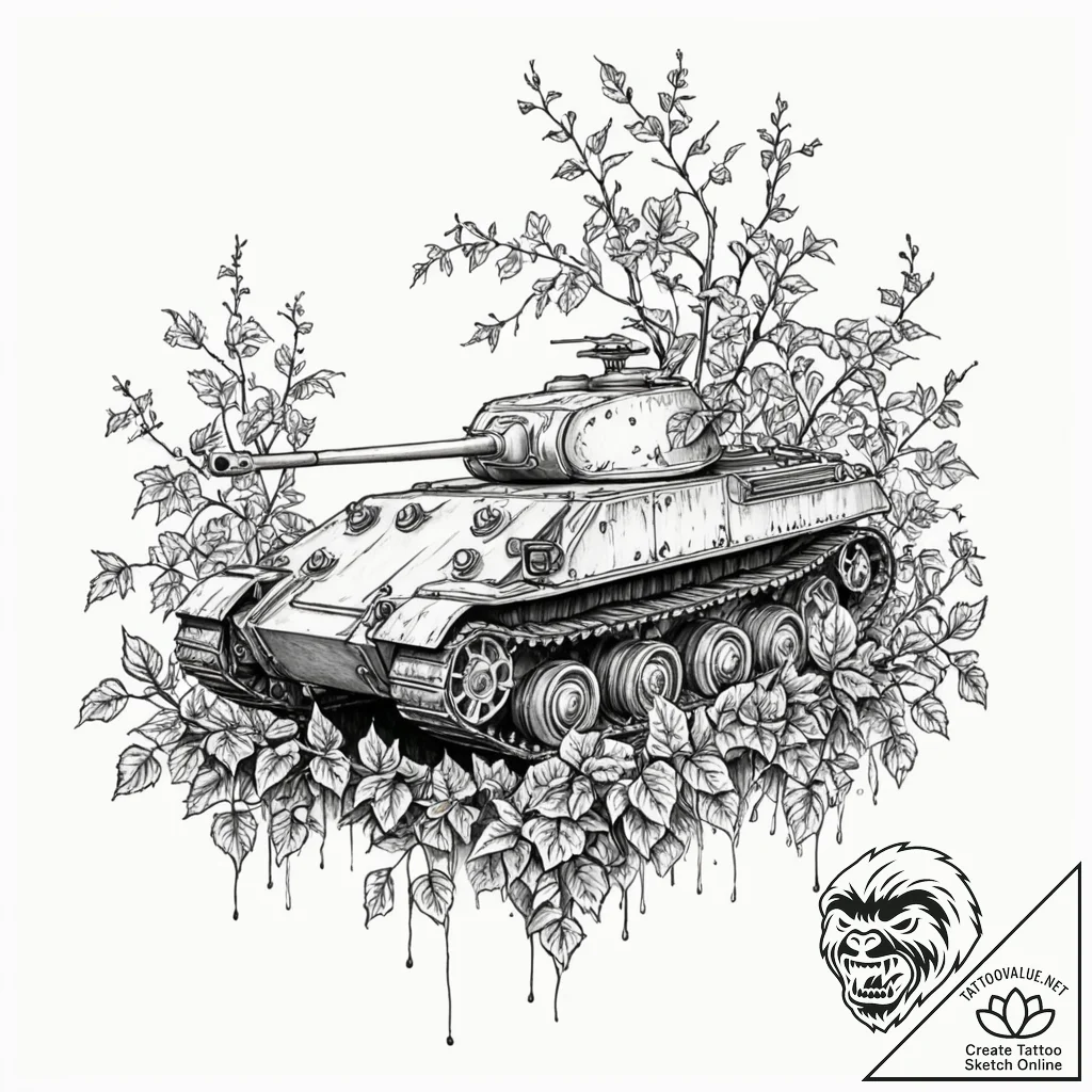 Tattoo design, the destroyed, skeletal remain... - tattoo sketch (№1751525050_0, 03.07.2025 06:44) — tattoovalue.net