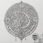 Tattoo design, sleipnir constructed from runi… – tattoo sketch (№1751525213_0, 03.07.2025 06:46) — tattoovalue.net