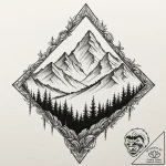 Tattoo design, a single, continuous line that… – tattoo sketch (№1751525463_0, 03.07.2025 06:51) — tattoovalue.net