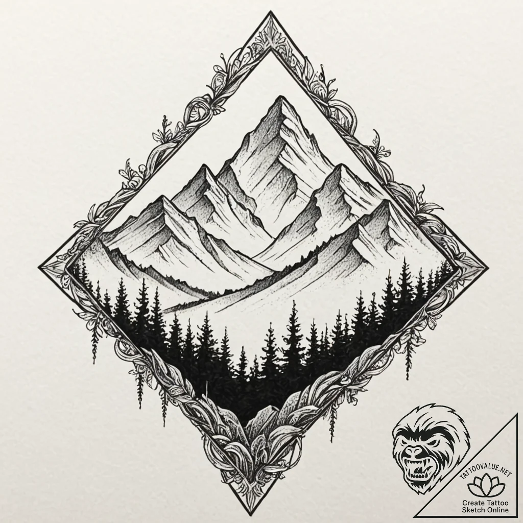 Tattoo design, a single, continuous line that... - tattoo sketch (№1751525463_0, 03.07.2025 06:51) — tattoovalue.net
