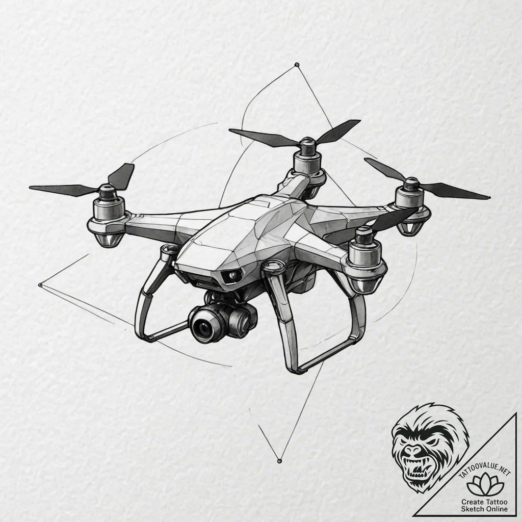 Tattoo design, a low-poly, geometric represen... - tattoo sketch (№1751525545_0, 03.07.2025 06:52) — tattoovalue.net