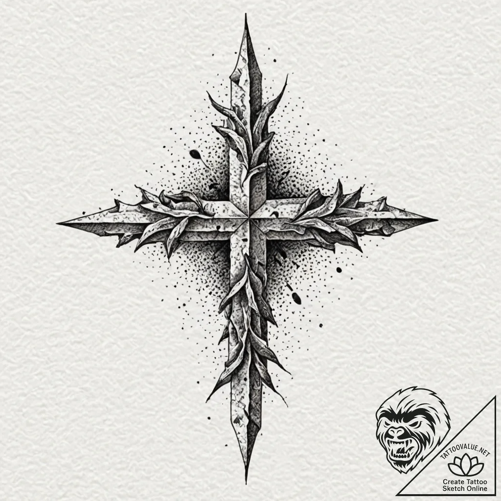 Tattoo design, abstract calligraphy that mimi... - tattoo sketch (№1751526160_0, 03.07.2025 07:02) — tattoovalue.net