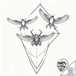 Tattoo design, an fpv drone and a diving falc… – tattoo sketch (№1751526585_0, 03.07.2025 07:09) — tattoovalue.net