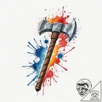 Tattoo design, a watercolor splash in the sha… – tattoo sketch (№1751527500_0, 03.07.2025 07:25) — tattoovalue.net