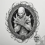 Tattoo sleeve design, soul eater theme, a dar… – tattoo sketch (№1751527918_0, 03.07.2025 07:31) — tattoovalue.net