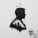 Tattoo design, a soldier’s silhouette filled… – tattoo sketch (№1751528414_0, 03.07.2025 07:40) — tattoovalue.net