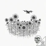 Tattoo design, a drone’s shadow passing over… – tattoo sketch (№1751528920_0, 03.07.2025 07:48) — tattoovalue.net