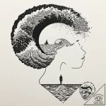 Tattoo design, a human silhouette, filled wit… – tattoo sketch (№1751529082_0, 03.07.2025 07:51) — tattoovalue.net