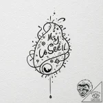 Tattoo design, the words “my last brain cell”… – tattoo sketch (№1751529253_0, 03.07.2025 07:54) — tattoovalue.net