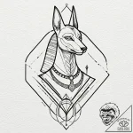 Tattoo design, anubis, the egyptian god, but… – tattoo sketch (№1751529334_0, 03.07.2025 07:55) — tattoovalue.net