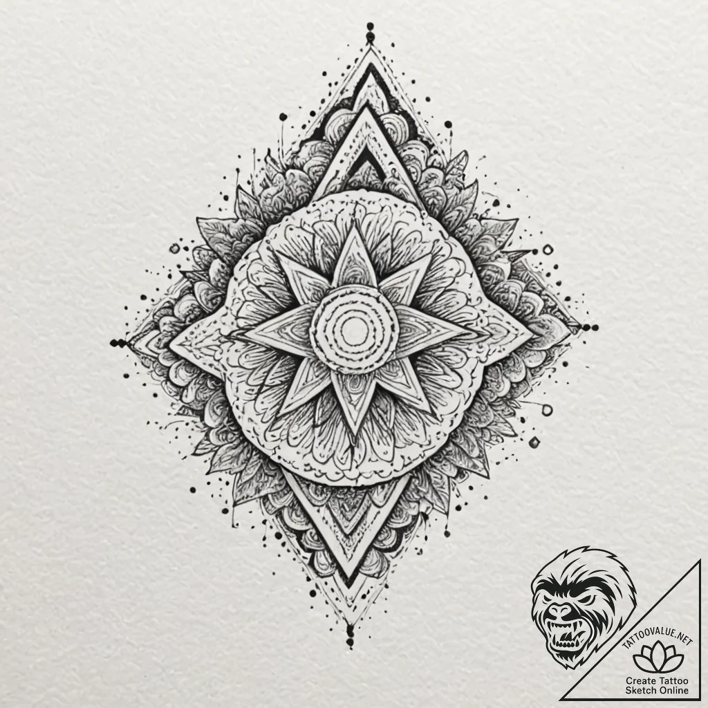 Tattoo design, abstract shapes that mimic tor... - tattoo sketch (№1751529832_0, 03.07.2025 08:03) — tattoovalue.net