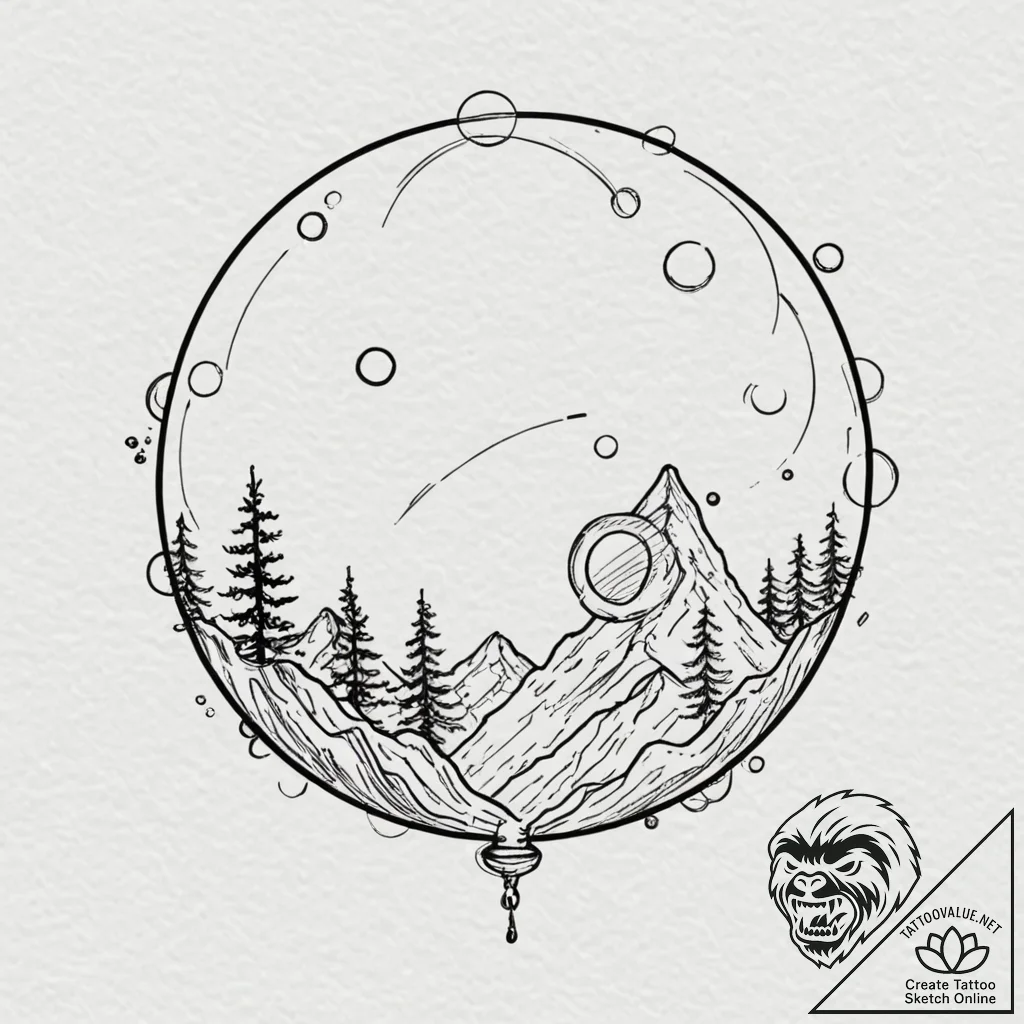 Tattoo design, an operator creating a protect... - tattoo sketch (№1751529922_0, 03.07.2025 08:05) — tattoovalue.net
