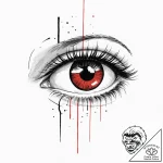 Tattoo design, handpoke style, a simplified e… – tattoo sketch (№1751531701_0, 03.07.2025 08:35) — tattoovalue.net