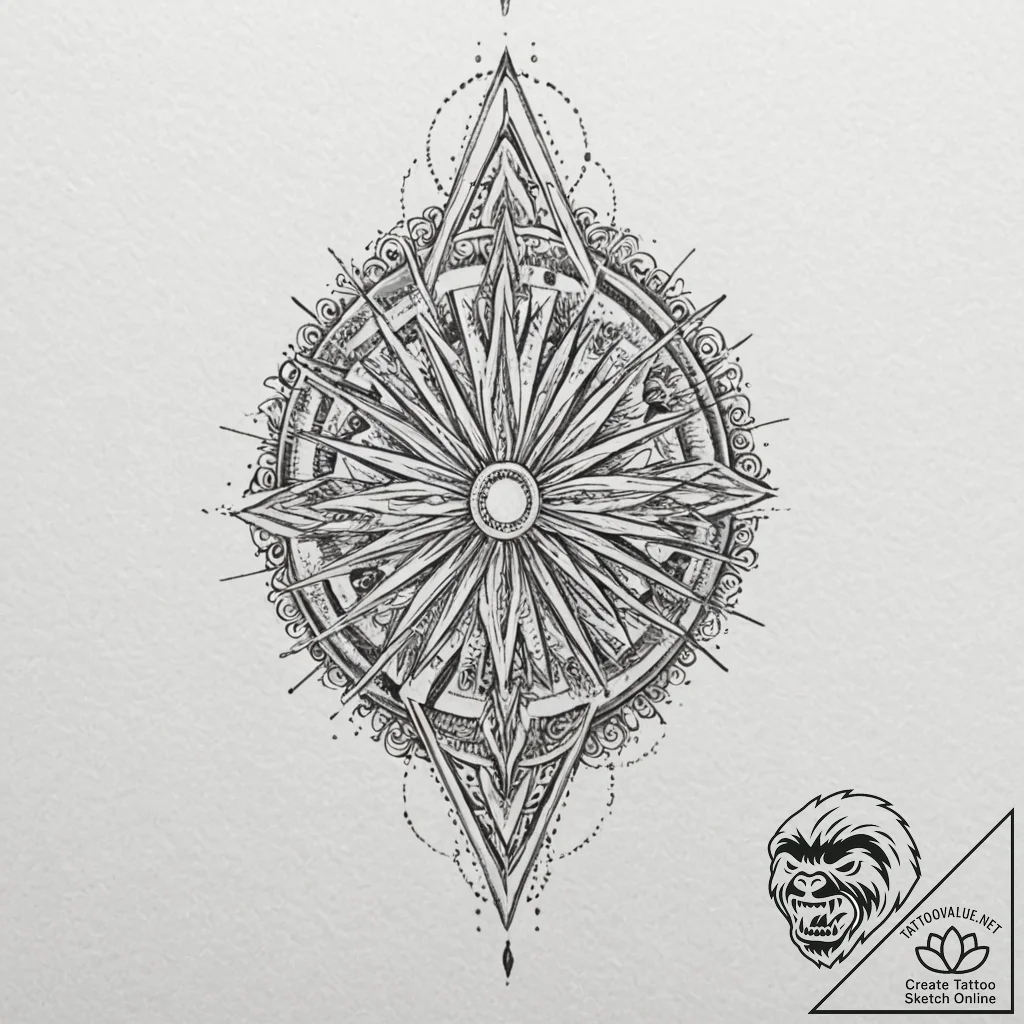 Tattoo design, the trajectory of a missile dr... - tattoo sketch (№1751531782_0, 03.07.2025 08:36) — tattoovalue.net