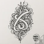 Tattoo design, handpoke style, a random squig… – tattoo sketch (№1751531954_0, 03.07.2025 08:39) — tattoovalue.net