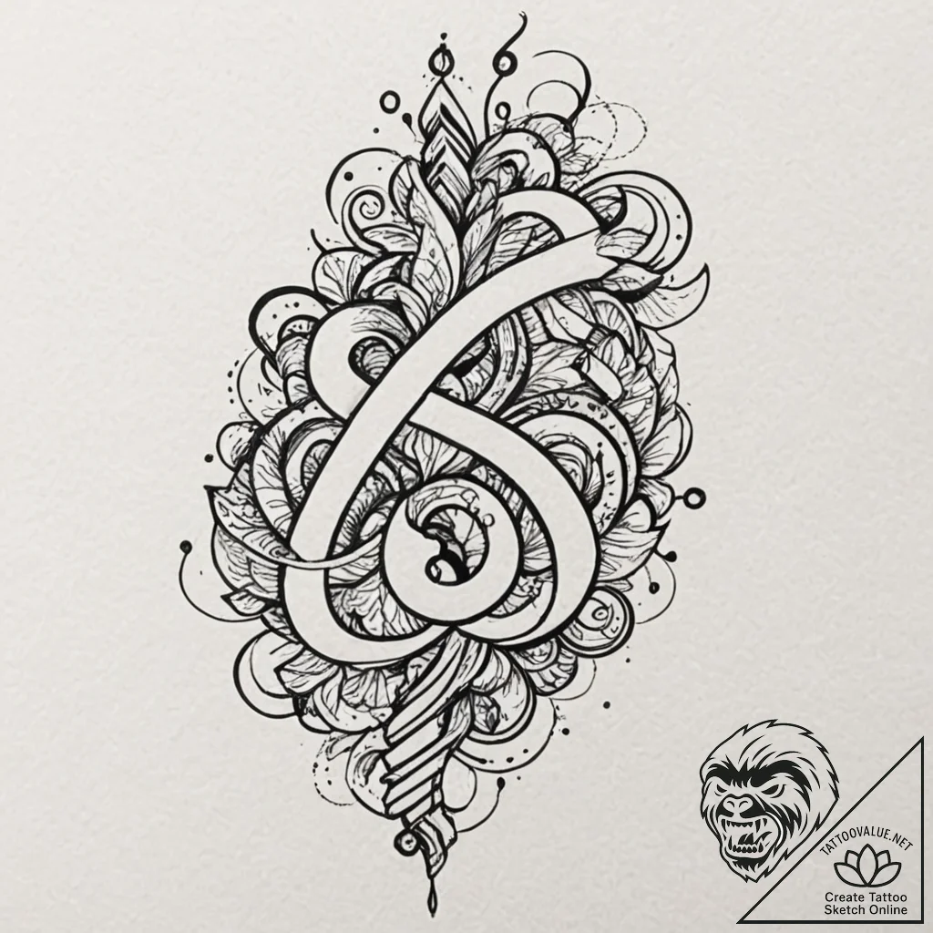 Tattoo design, handpoke style, a random squig... - tattoo sketch (№1751531954_0, 03.07.2025 08:39) — tattoovalue.net