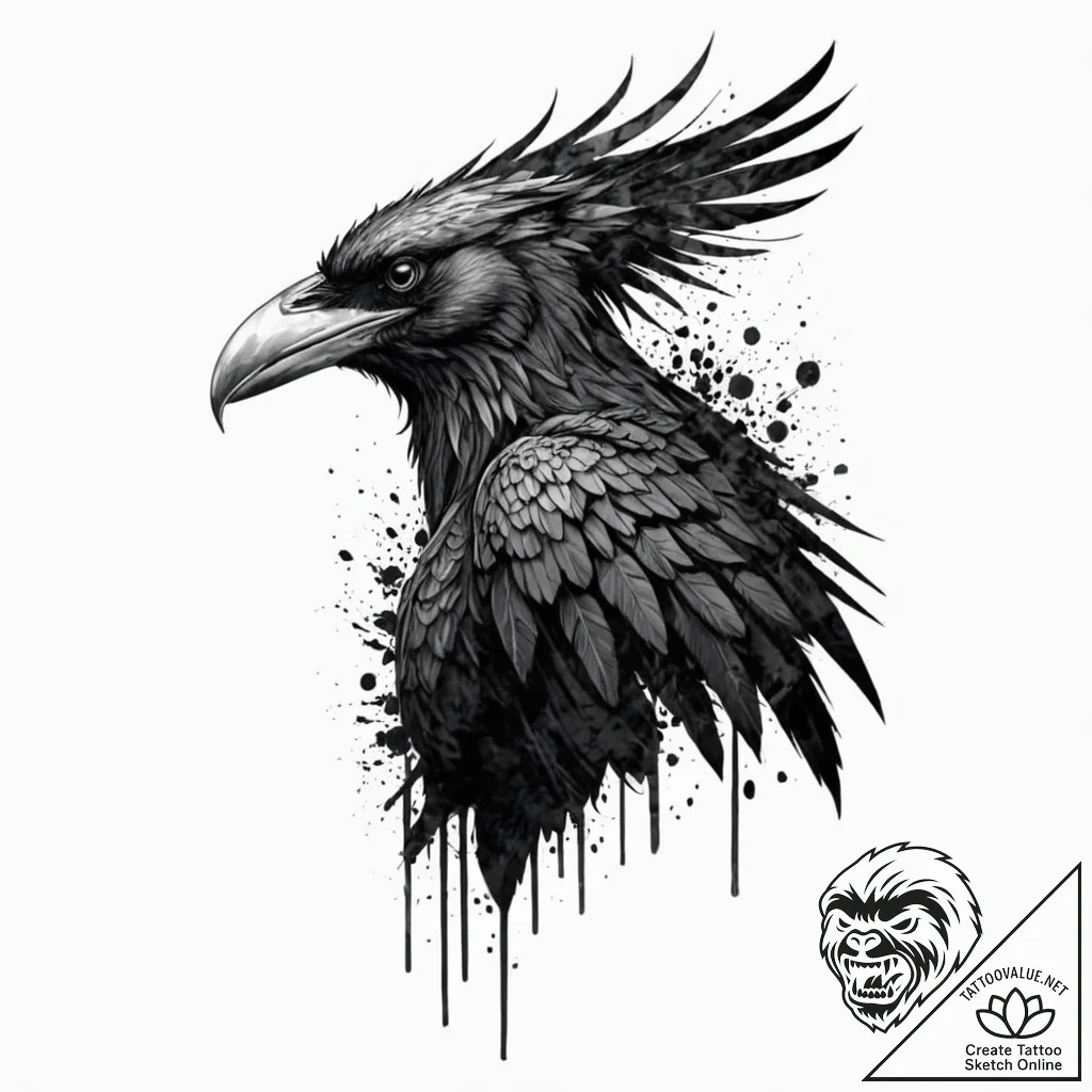 Tattoo sketch of viking warrior made entirely... - tattoo sketch (№1751532358_0, 03.07.2025 08:45) — tattoovalue.net