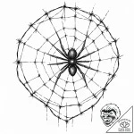 Tattoo design, a drone caught in a spiderweb… – tattoo sketch (№1751532781_0, 03.07.2025 08:53) — tattoovalue.net