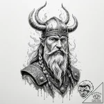 Tattoo design, a viking warrior composed enti… – tattoo sketch (№1751532941_0, 03.07.2025 08:55) — tattoovalue.net