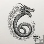 Tattoo design, an abstract form that suggests… – tattoo sketch (№1751534194_0, 03.07.2025 09:16) — tattoovalue.net