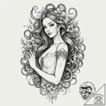 Tattoo sleeve design, monster princess, beaut… – tattoo sketch (№1751534530_0, 03.07.2025 09:22) — tattoovalue.net