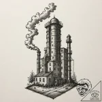 Tattoo design, a human silhouette whose shado… – tattoo sketch (№1751536073_0, 03.07.2025 09:47) — tattoovalue.net