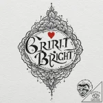 Tattoo design, handpoke style, the text “brb”… – tattoo sketch (№1751536567_0, 03.07.2025 09:56) — tattoovalue.net