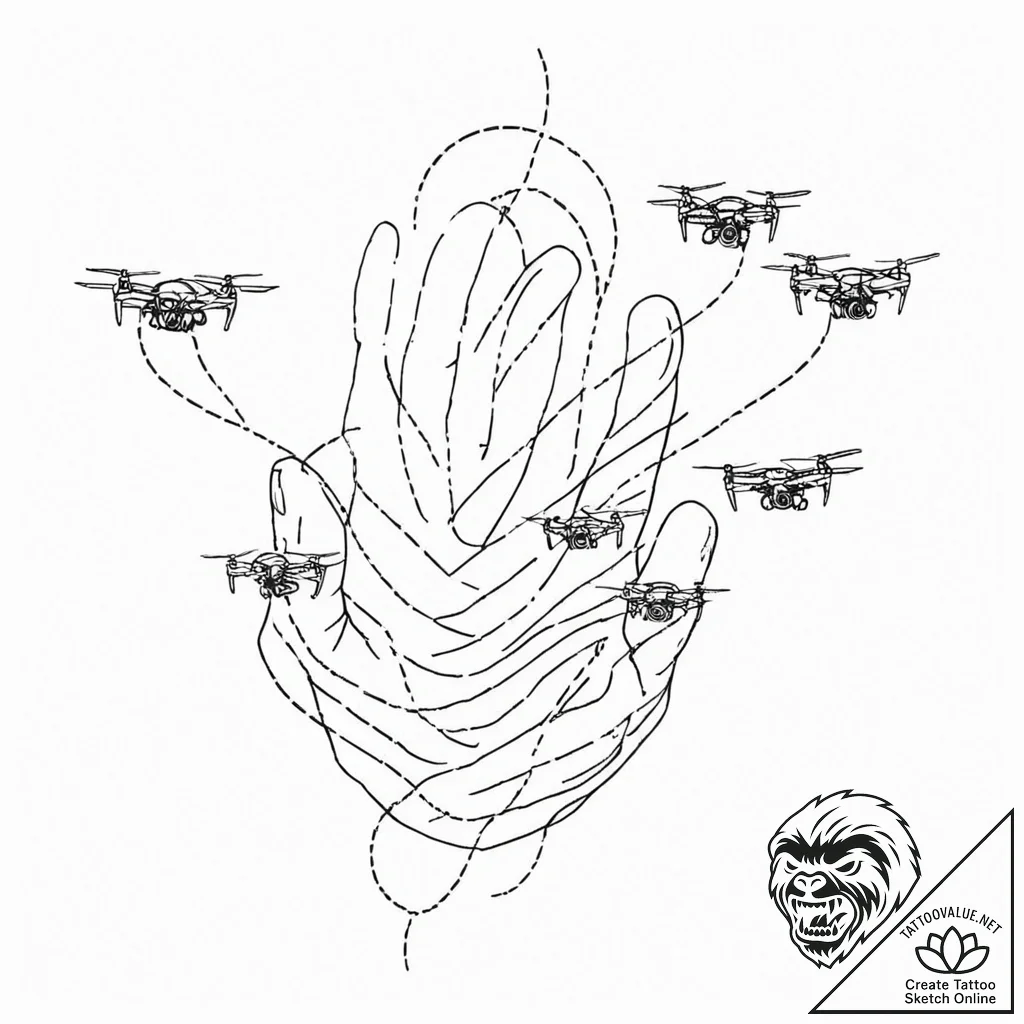 Tattoo design, a human fingerprint, the lines... - tattoo sketch (№1751537232_0, 03.07.2025 10:07) — tattoovalue.net