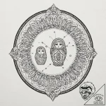 Tattoo design, a set of russian nesting dolls… – tattoo sketch (№1751538143_0, 03.07.2025 10:22) — tattoovalue.net