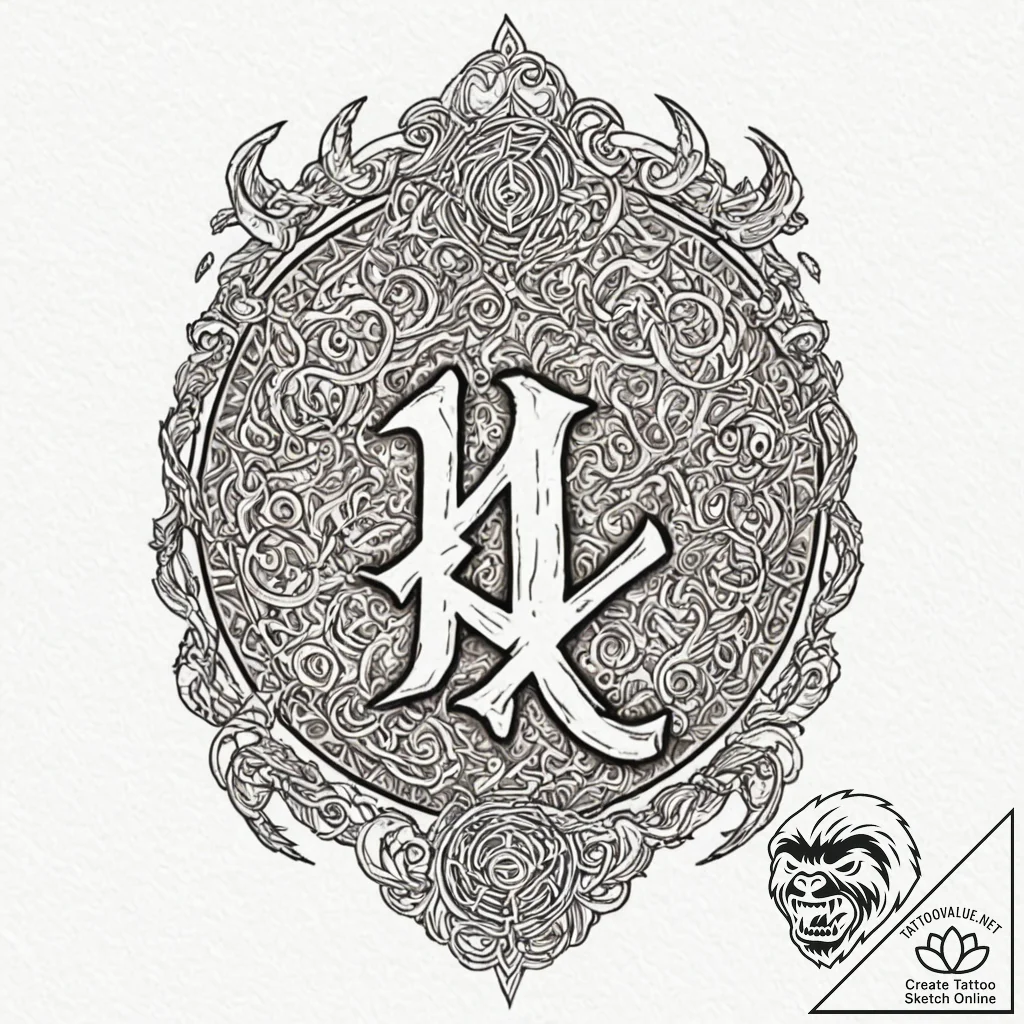 Tattoo sketch of viking ghost emerging from f... - tattoo sketch (№1751539309_0, 03.07.2025 10:41) — tattoovalue.net