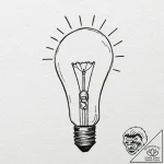 Tattoo design, handpoke style, a lightbulb th… – tattoo sketch (№1751539553_0, 03.07.2025 10:45) — tattoovalue.net